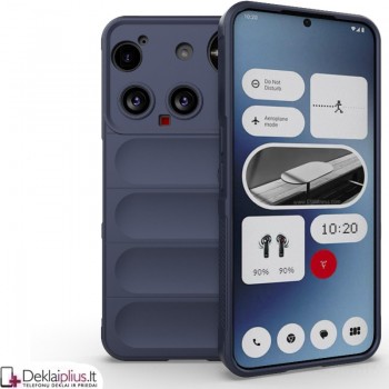Magic Shield guminis dėklas su kameros apsauga - mėlynas (Nothing Phone 3)